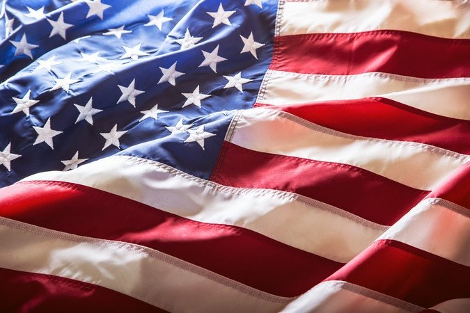 an american flag is shown in close up